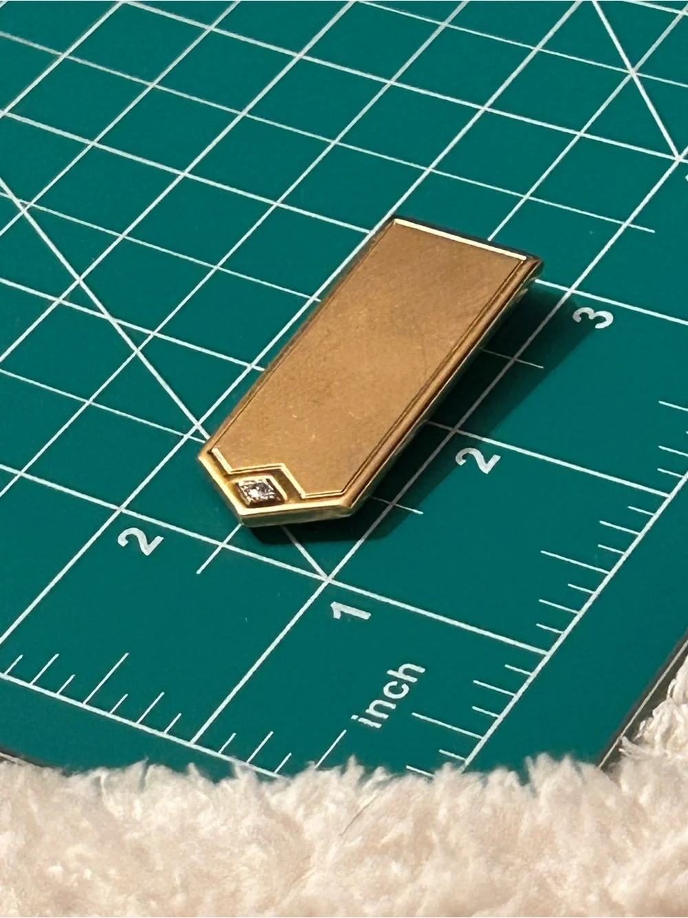 Men’s Vintage Gold Plated Money Clip with Crystal Rhinestone